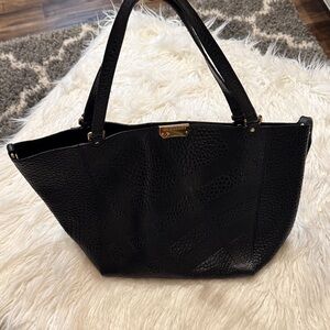 Burberry Black Textured Shoulder Bag